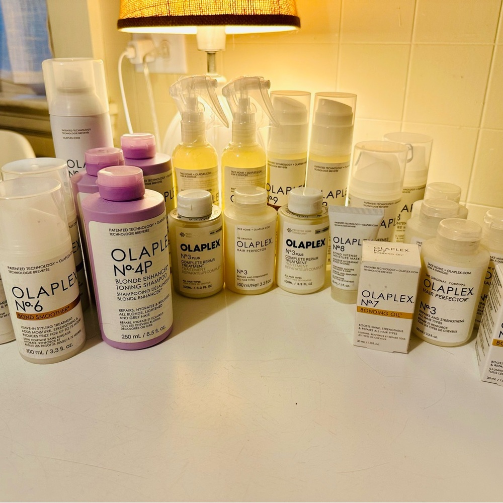 OLAPLEX Hair Repair & Toning Collection in Purple, White, and Yellow